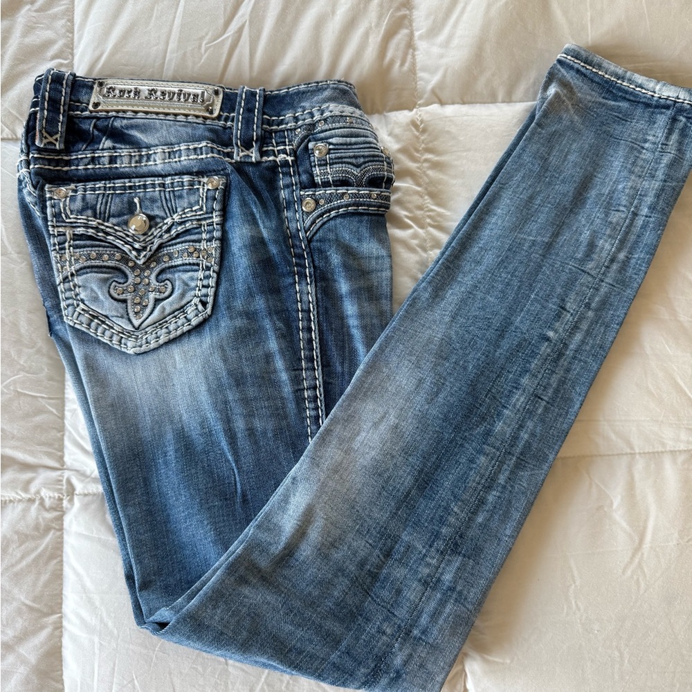 Rock Revival Women's Light Blue Skinny Jeans “Aliana”